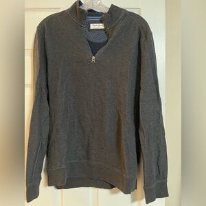 English Laundry Charcoal Zip-Up Sweater